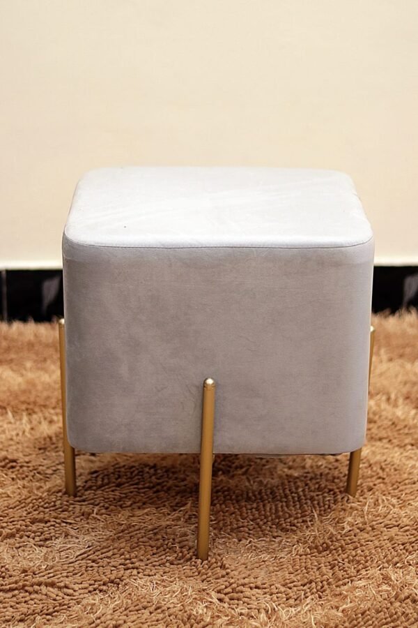 Imported Luxury Velvet Puff Stool - Image 2