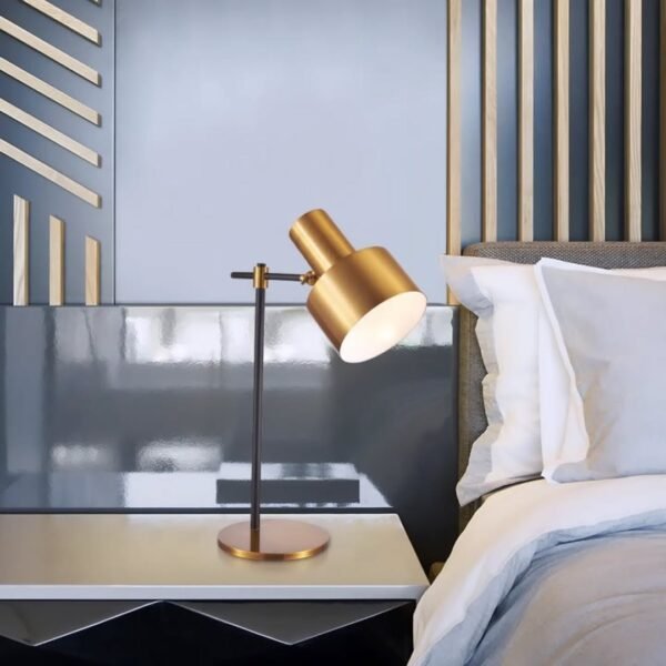 Modern Brass Table Lamp – Adjustable Study & Desk Light - Image 2