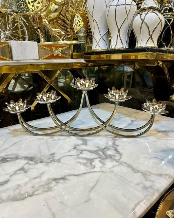 Crystal Lotus Candle Holders