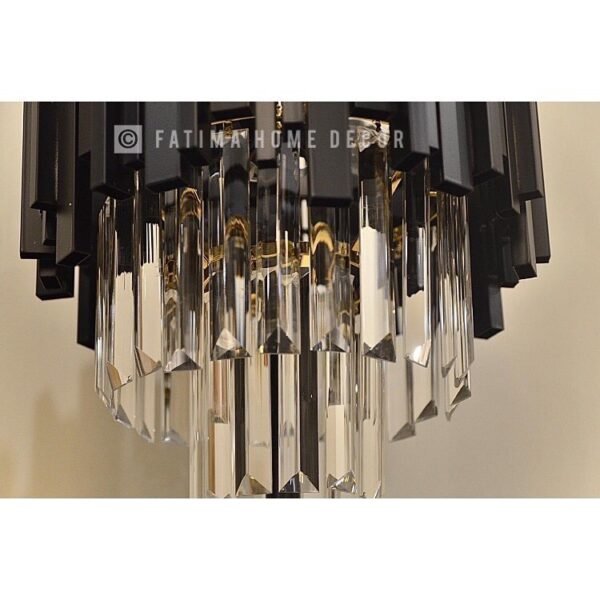 Luxury Black Crystal Table Lamp with Modern Design - Image 3