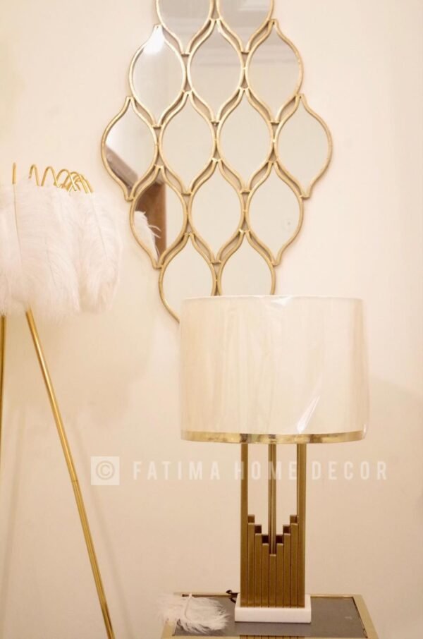 Luxury Brass & Marble Table Lamp - Image 2