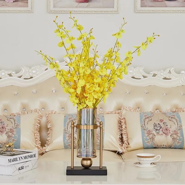 Brass and Glass Vases - Image 2