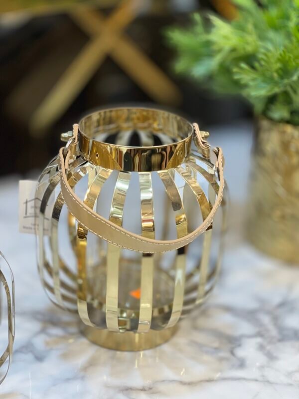 Golden Stainless Steel Candle Stands - Image 2