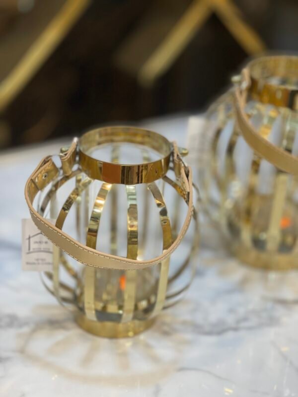 Golden Stainless Steel Candle Stands - Image 3