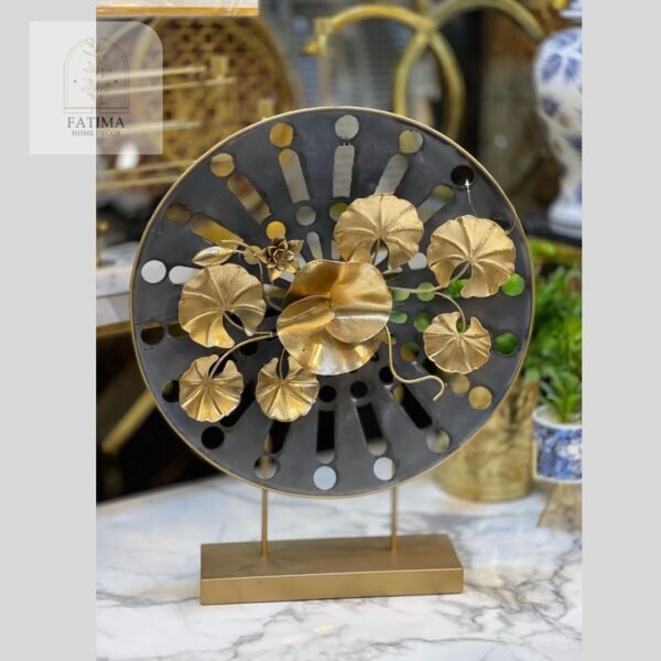 Modern Grey & Gold Metal Table Decor