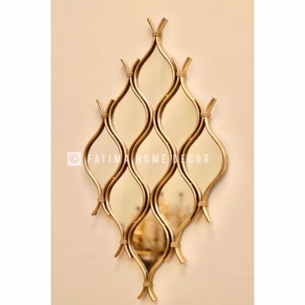 Golden Wave Metal Mirror