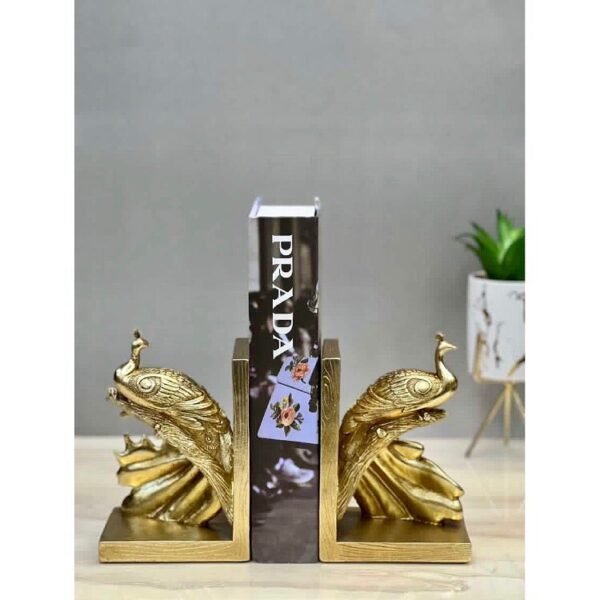 Elegant Peacock Bookends