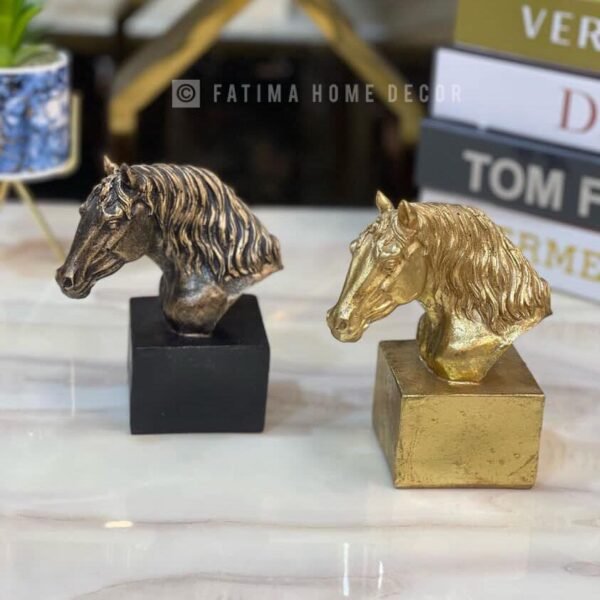 Luxury Resin Horse Brass Sculpture