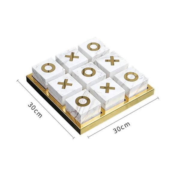 Brass & Marble Tic-Tac-Toe Game - Image 4